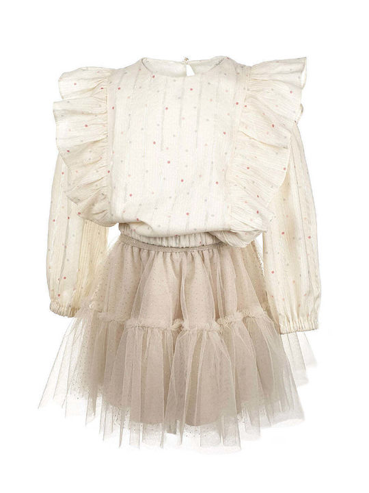 Kids' Tunic Long Sleeve White