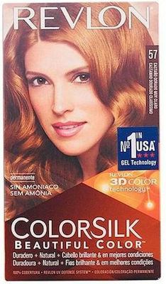 Revlon Colorsilk Keratin Hair Dye 57 Lightest Golden Brown 130ml