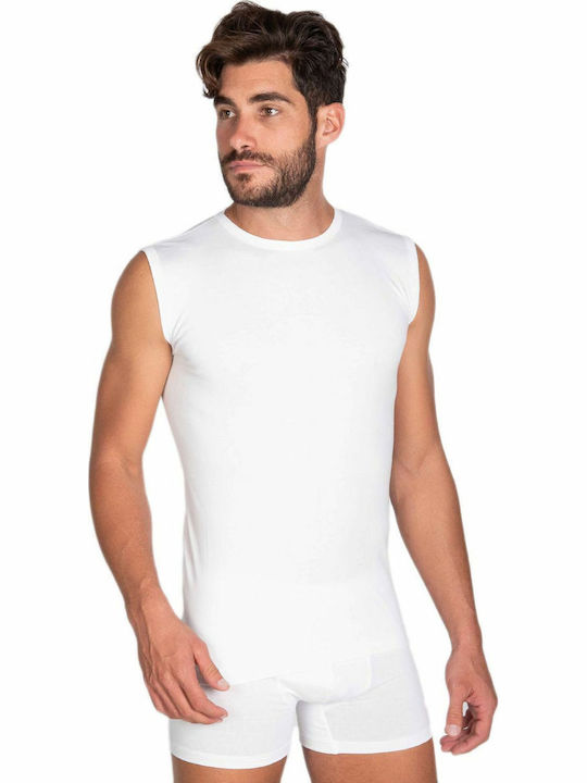Men's Sleeveless Undershirt White
