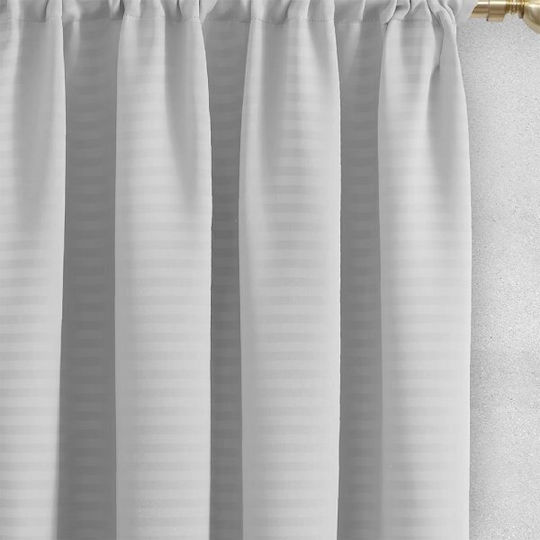 Lino Home Перде с Плик с Писалка Emb Basko Сиво 150x240см
