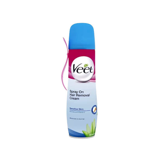 Veet Hair Removal Body Cream Silky Fresh Spray On Suitable for Sensitive Skin 150ml