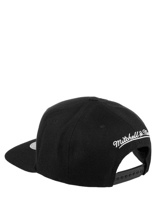 Mitchell & Ness Jockey mit geradem Schirm Schwarz