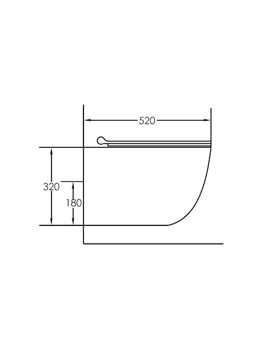 Excel Rimless Wall-Mounted Toilet that Includes Slim Soft Close Cover White