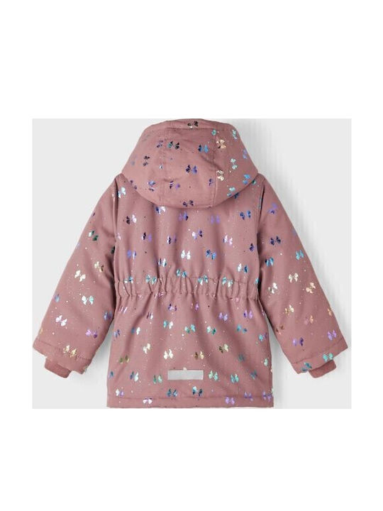 Kinder Freizeitjacke Kurz mit Kapuze Rosa