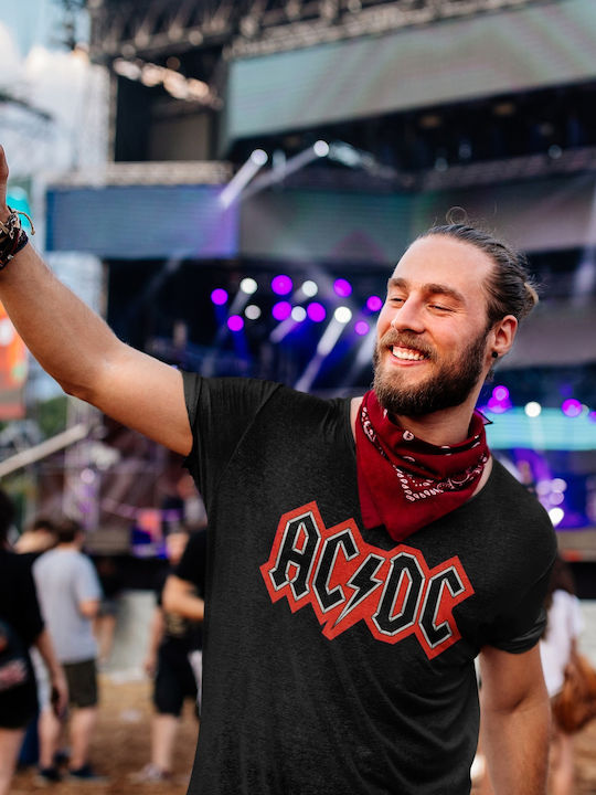 Softworld T-shirt AC/DC Logo σε Κόκκινο χρώμα