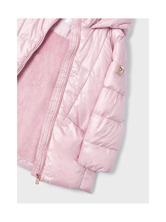 Mayoral Girls Parka Pink with Lining & Ηood