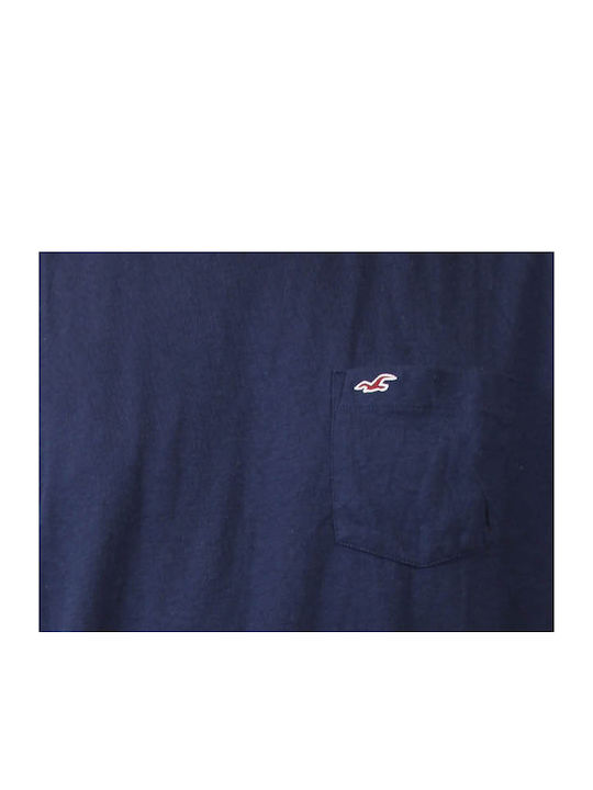 Hollister Herren T-Shirt Kurzarm Marineblau