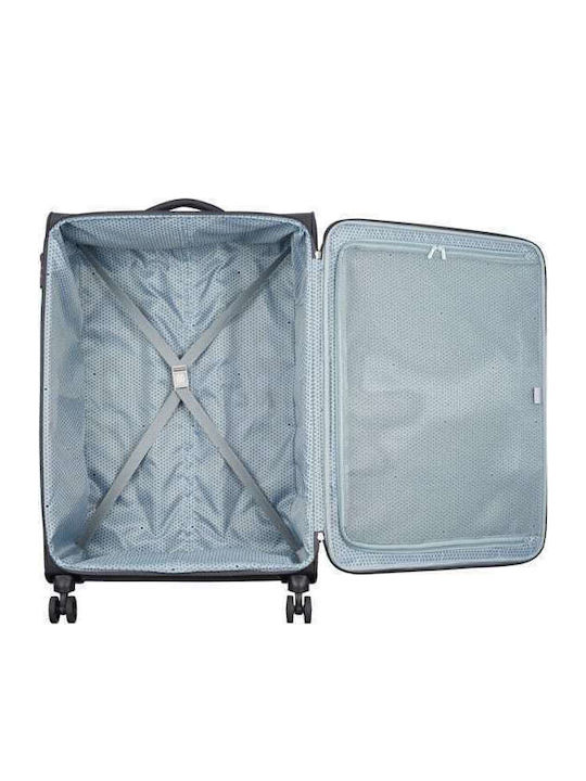 Delsey Caracas Μεγάλη Βαλίτσα Ταξιδίου Υφασμάτινη Black με 4 Ρόδες Ύψους 78εκ.