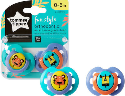 Tommee Tippee Orthodontic Pacifiers Silicone for 0-6 months 2pcs