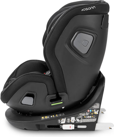 Osann Flame 360 Καθισματάκι Αυτοκινήτου i-Size με Isofix All Black 0-36 kg