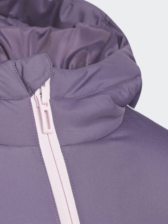Kids' Sports Jacket Short with Hood Purple