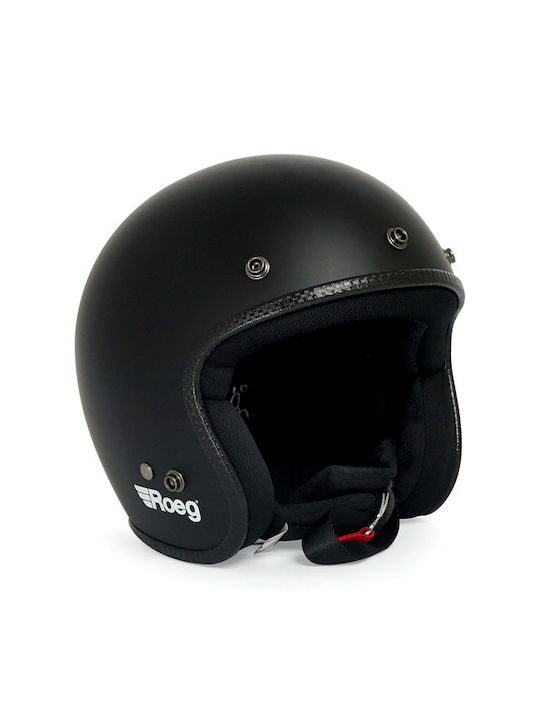 Roeg Jett Matte Black Κράνος Μηχανής Jet ECE 22.05