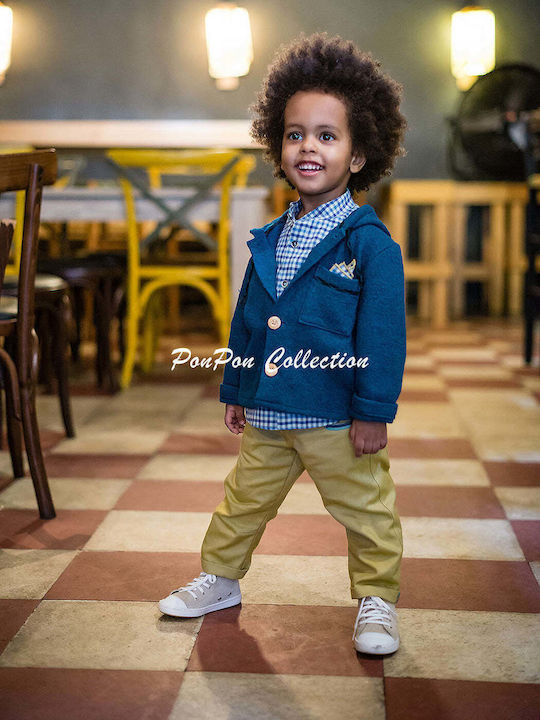 Kids Checked Shirt Long Sleeve Green
