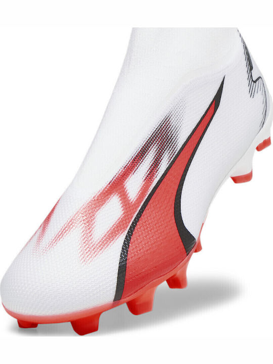 PUMA Ultra Match+ Ll Pantofi de Fotbal cu crampoane Albe