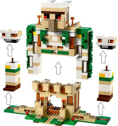 LEGO Minecraft Крепостта на Железния Голем за 9+ Години 868 Бройки