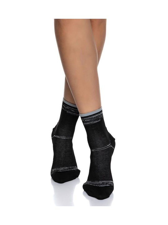 Inizio Women's Solid Color Socks Black