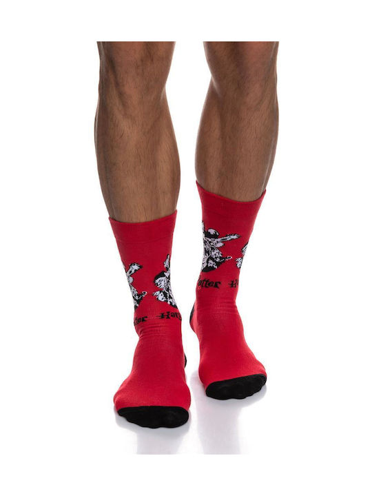 Inizio Herren Gemusterte Socken Rot 1Pack