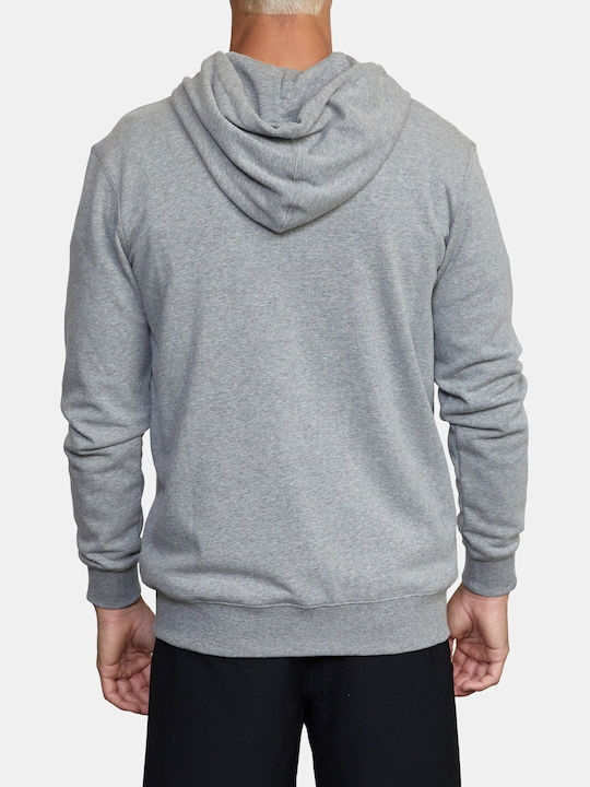 RVCA Men's Sweatshirt Jacket with Hood Gray