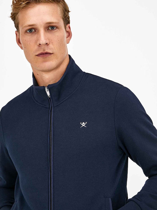 Hackett Herren Sweatshirt Jacke mit Taschen Marineblau