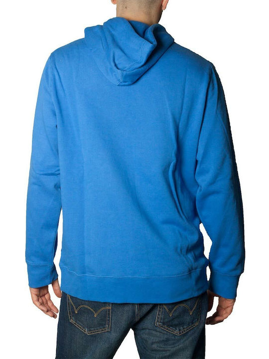 HUF Men's Sweatshirt with Hood and Pockets Blue