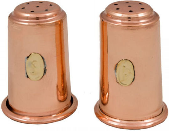 Lampiris Interiors Mediterranean Art Salz- und Pfefferset Metallisch mit Gestell 2Stück