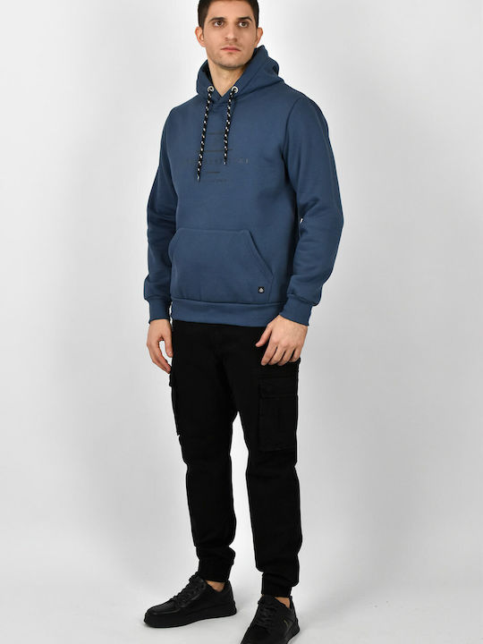 Everbest Men's Sweatshirt with Hood and Pockets Blue