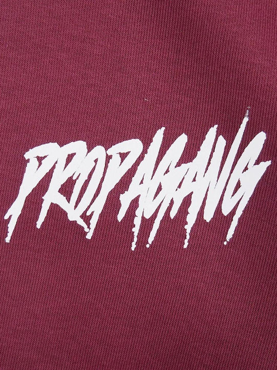 Propaganda Men's Sweatshirt with Hood Burgundy