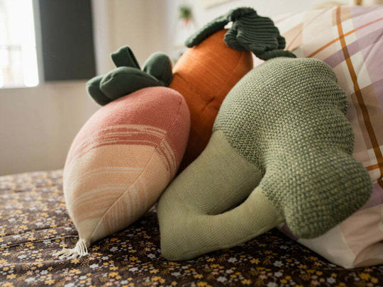 Lorena Canals Παιδικό Διακοσμητικό Μαξιλάρι Ramona The Radish Ροζ 30x30εκ.