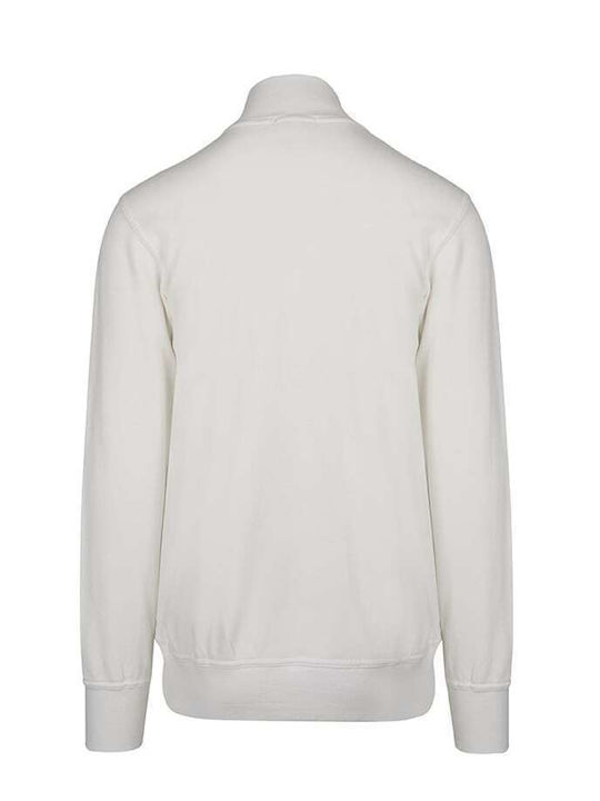 Crossley Men's Sweatshirt Jacket with Pockets White