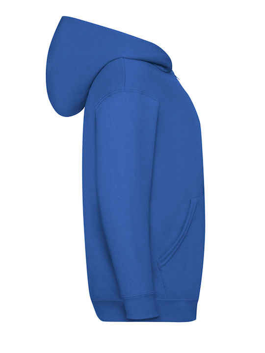 Kids Moda Men's Sweatshirt Jacket with Hood and Pockets Blue