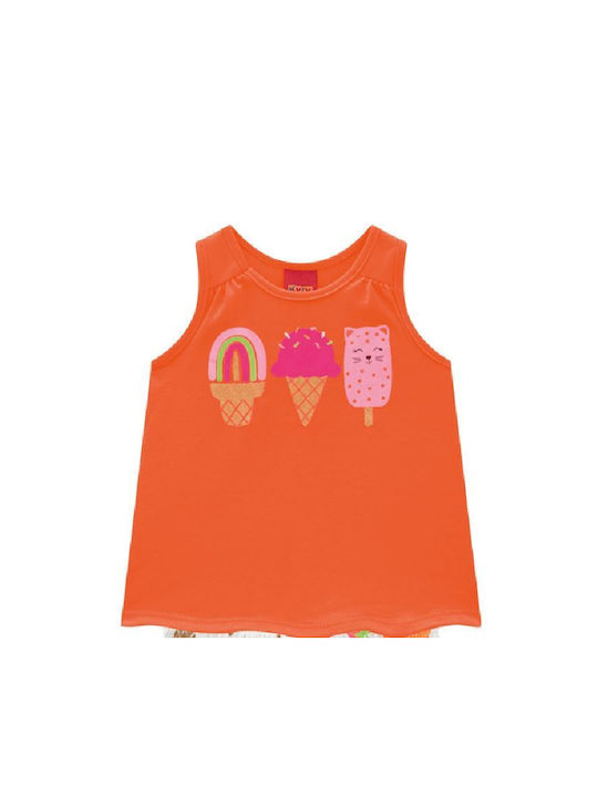 Kyly Kinder Set mit Shorts Sommer 2Stück Orange