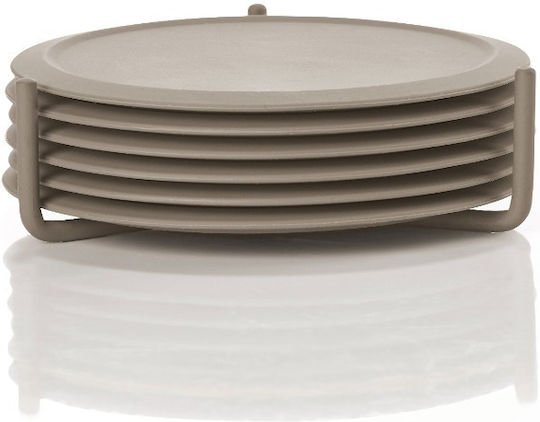 Zone Denmark Rotund Suporturi pentru pahare Plastic Maro 10cm 6buc