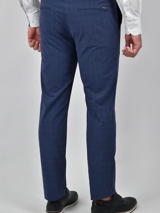 Hose Chino Elastisch in Schlanker Passform Blau
