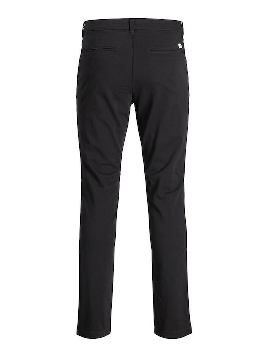 Trousers Chino Elastic in Slim Fit Black