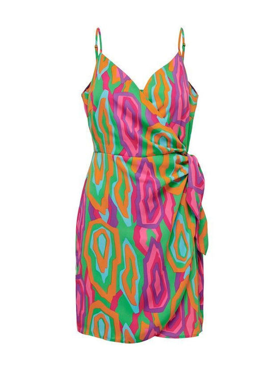 Summer Mini Evening Dress Wrap Island Green
