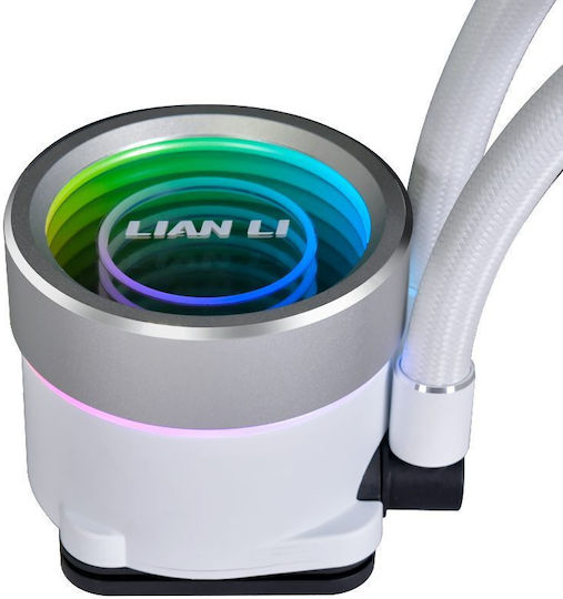 Lian Li Galahad II Trinity 360 SL-INF Охлаждане AIO CPU с 3 вентилатора 120mm и ARGB осветление бяла