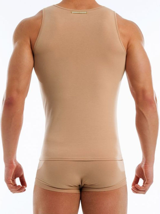 Men's Sleeveless Undershirt Beige