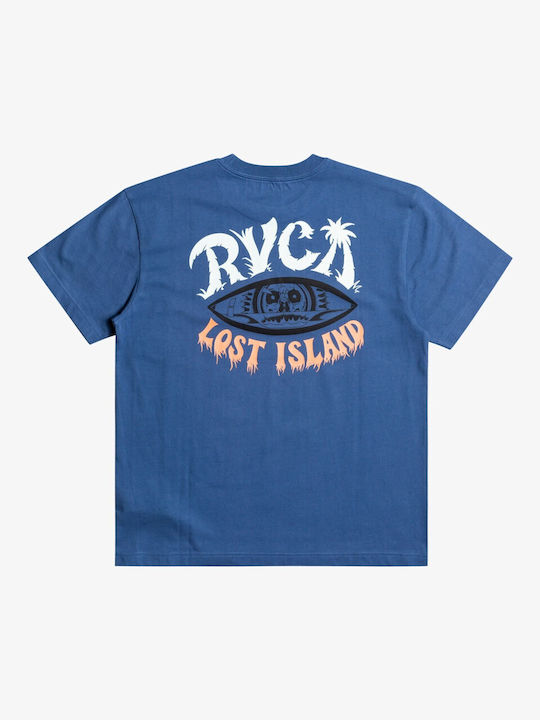 RVCA Ανδρικό T-shirt Κοντομάνικο Μπλε