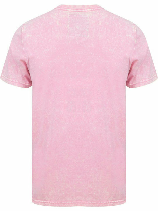 Tokyo Laundry Herren T-Shirt Kurzarm Rosa