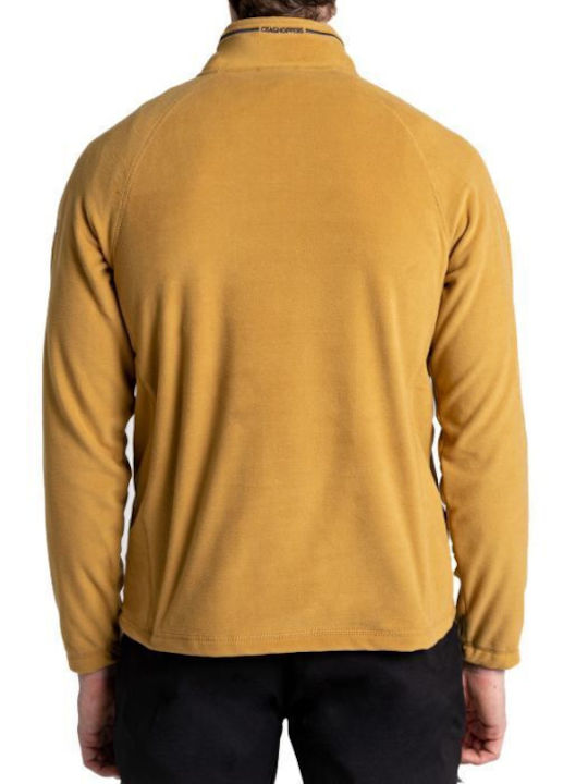 Craghoppers Corey VI Half Herren Langarm-Pullover Ausschnitt mit Reißverschluss Gelb