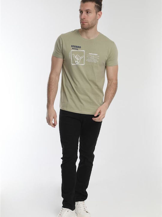 Van Hipster Men's Short Sleeve T-shirt Khaki