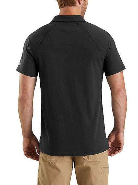 Carhartt FORCE DELMONT Men's Short Sleeve Blouse Polo Black