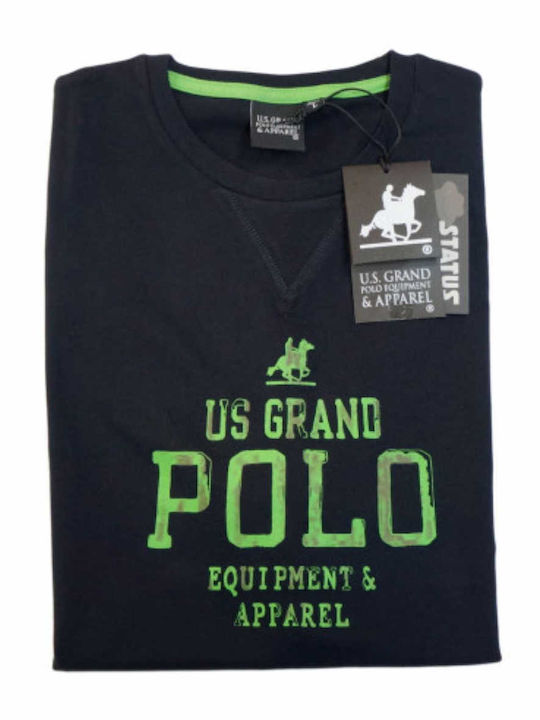 U.S.Grand Polo Club Herren T-Shirt Kurzarm Marineblau