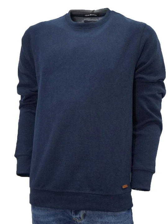 Frank Tailor Men's Long Sleeve Sweater Navy Blue