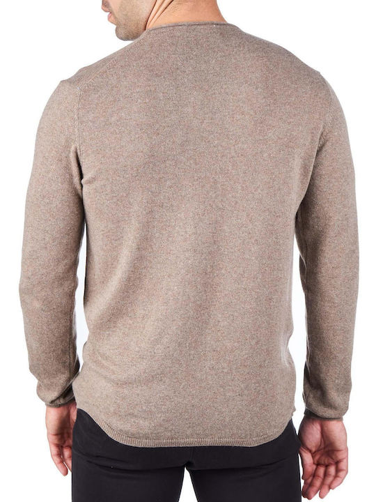 Crossley Men's Long Sleeve Sweater Brown