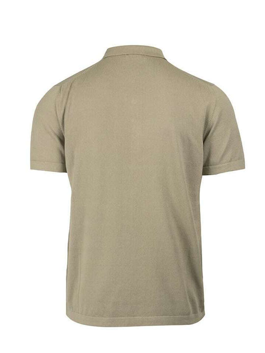 Crossley Men's Short Sleeve Blouse Polo Khaki