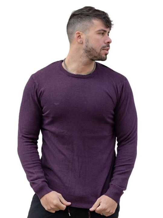 Yolofashion Men's Long Sleeve Sweater Burgundy