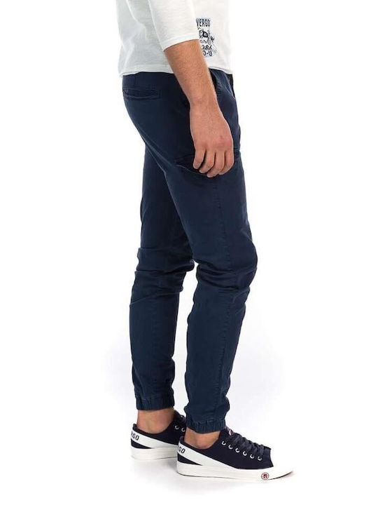 Devergo Men's Trousers Cargo Elastic Blue