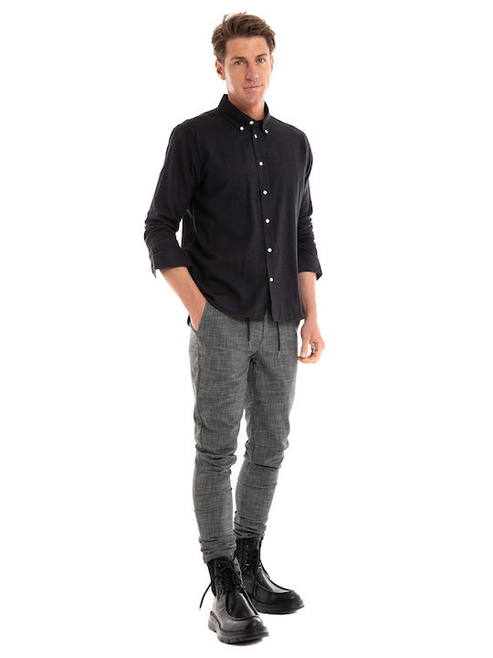 Dstrezzed Men's Trousers in Tapered Line Black