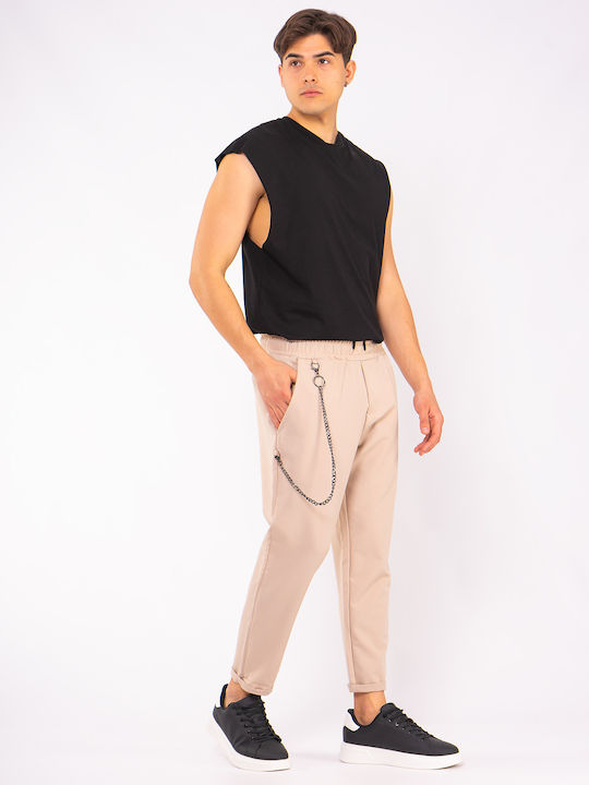 The Lady Men's Trousers Chino Elastic Beige